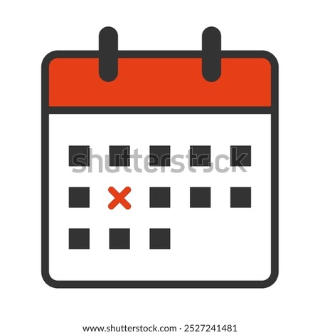 Simple calendar icon (cancellation date)