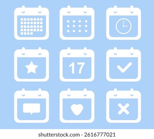 simple calendar icon design collection