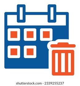 diseño de icono de calendario simple aislado en fondo blanco