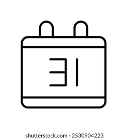 A simple calendar icon displaying the date 31, representing scheduling or planning.