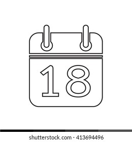 Simple Calendar Icon illustration design
