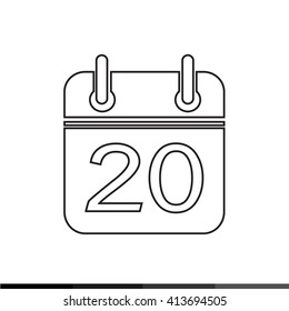 Simple Calendar Icon illustration design