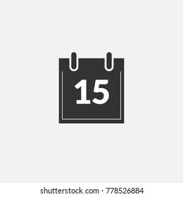 Simple calendar icon isolated on background illustration