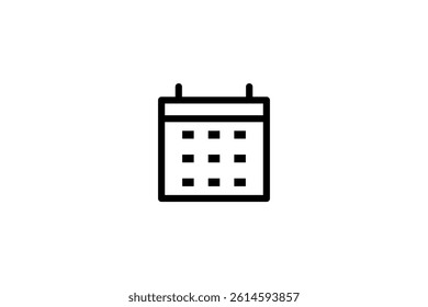 Simple Calendar Icon, Schedule, Date, and Event