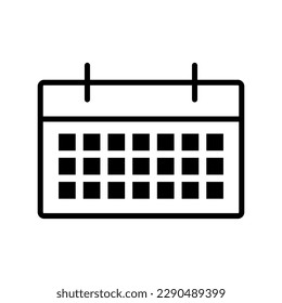 Simple calendar icon. Schedule. Planning table. Vector.
