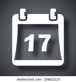 Simple calendar icon, vector illustration