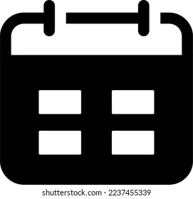 Simple Calendar Icon. Vector Image.