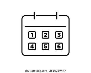 Icono de calendario simple Vector Stock