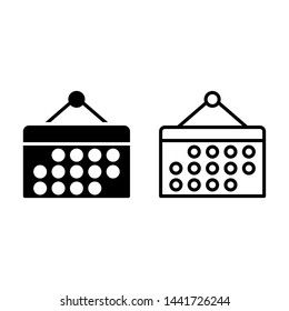 simple calendar icon Vector Template Flat Design
