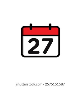 Simple Calendar Icon Vector Template