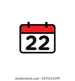 Simple Calendar Icon Vector Template