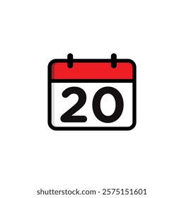 Simple Calendar Icon Vector Template