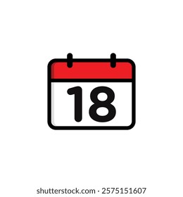 Simple Calendar Icon Vector Template