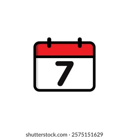 Simple Calendar Icon Vector Template