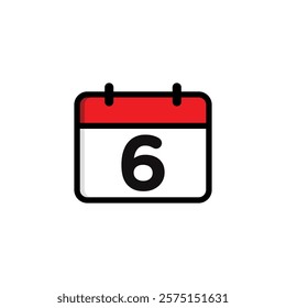 Simple Calendar Icon Vector Template
