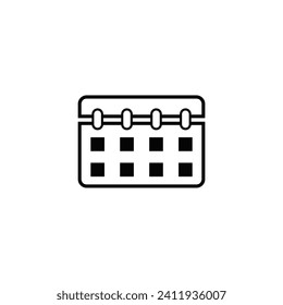 Icono de calendario simple,ilustración vectorial. pasos de icono de calendario vectorial.