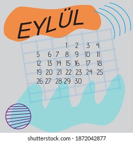 Simple calendar Layout for 2021 years. Week starts from Sunday.