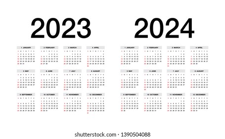 Simple Calendar Layout 2023 2024 260nw 1390504088 