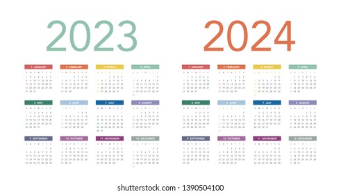 Simple Calendar Layout 2023 2024 260nw 1390504100 