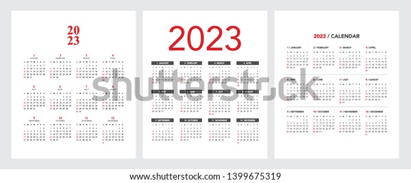 Simple Calendar Layout 2023 Year 600w 1399675319 