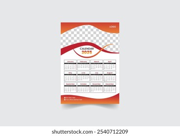 Simple Calendar Layout Design Template