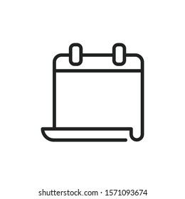 Simple calendar line icon. Stroke pictogram. Vector illustration isolated on a white background. Premium quality symbol. Vector sign for mobile app and web sites.
