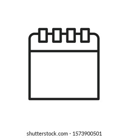 Simple calendar line icon. Stroke pictogram. Vector illustration isolated on a white background. Premium quality symbol. Vector sign for mobile app and web sites.
