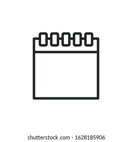 Simple calendar line icon. Stroke pictogram. Vector illustration isolated on a white background. Premium quality symbol. Vector sign for mobile app and web sites.