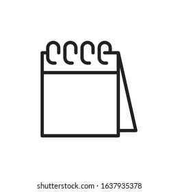 Simple calendar line icon. Stroke pictogram. Vector illustration isolated on a white background. Premium quality symbol. Vector sign for mobile app and web sites.