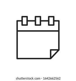 Simple calendar line icon. Stroke pictogram. Vector illustration isolated on a white background. Premium quality symbol. Vector sign for mobile app and web sites.