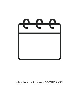 Simple calendar line icon. Stroke pictogram. Vector illustration isolated on a white background. Premium quality symbol. Vector sign for mobile app and web sites.