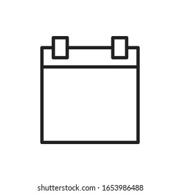 Simple calendar line icon. Stroke pictogram. Vector illustration isolated on a white background. Premium quality symbol. Vector sign for mobile app and web sites.