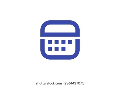 diseño de logotipo de calendario simple vector premium
