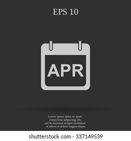 Simple Calendar.  Modern design flat style icon.