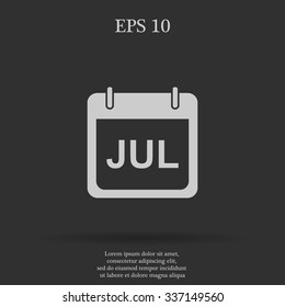Simple Calendar.  Modern design flat style icon.