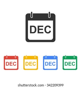 Simple Calendar.  Modern design flat style icon.