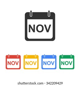 Simple Calendar.  Modern design flat style icon.