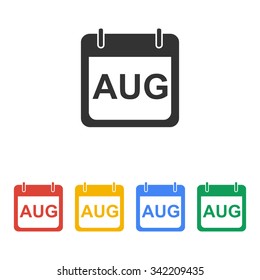 Simple Calendar.  Modern design flat style icon.