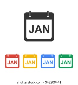 Simple Calendar.  Modern design flat style icon.