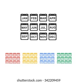 Simple Calendar.  Modern design flat style icon.