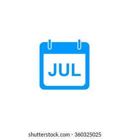 Simple Calendar.  Modern design flat style icon.