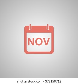 Simple Calendar.  Modern design flat style icon.