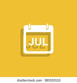 Simple Calendar.  Modern design flat style icon.