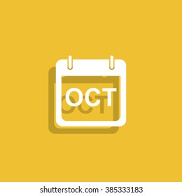 Simple Calendar.  Modern design flat style icon.