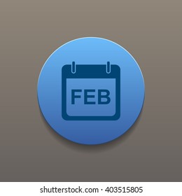 Simple Calendar.  Modern design flat style icon.