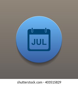 Simple Calendar.  Modern design flat style icon.