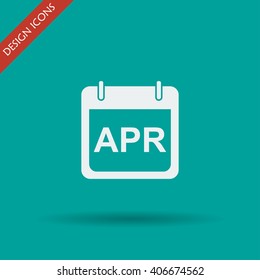 Simple Calendar.  Modern design flat style icon.