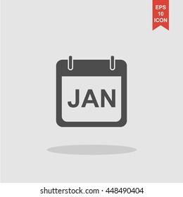 Simple Calendar. Modern design flat style icon.