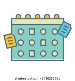 Simple calendar plan vector icon. Holiday and meeting date icon design
