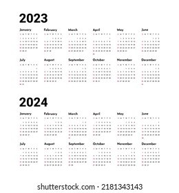 2,504 Calender 2024 Images, Stock Photos & Vectors 